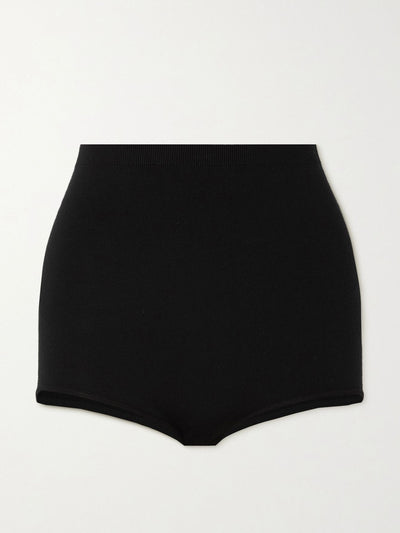 Chloé Waffle-knit wool-blend shorts at Collagerie