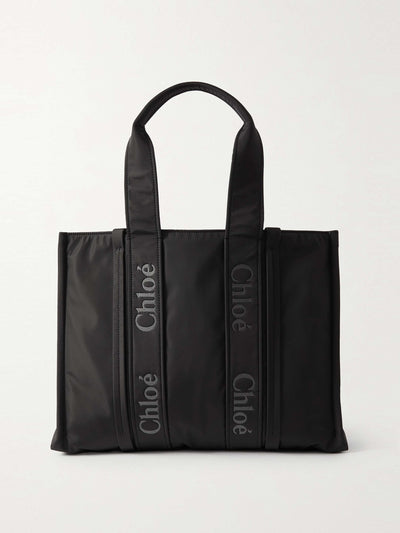 Chloé Woody large embroidered shell tote at Collagerie