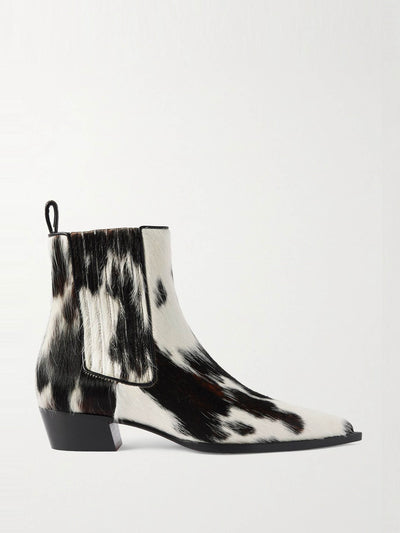 Christian Louboutin Cheliviss calf hair ankle boots at Collagerie