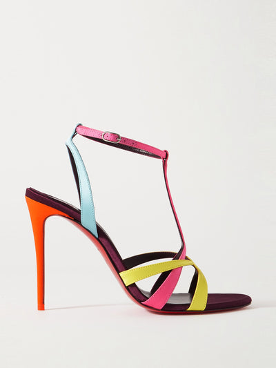 Christian Louboutin Tangueva 100 satin-crepe sandals at Collagerie