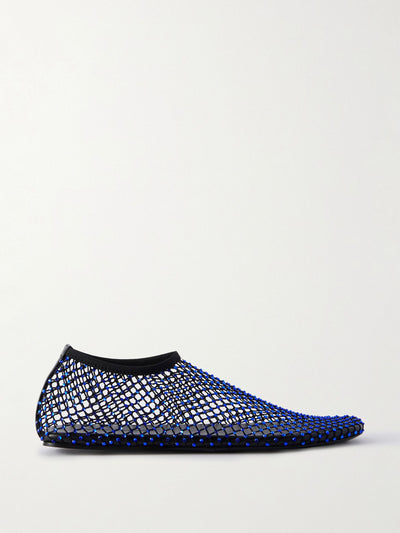 Christopher Esber Minette crystal-embellished mesh ballet flats at Collagerie