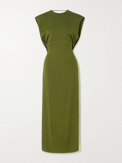 Christopher Esber Green open-back woven maxi dress at Collagerie