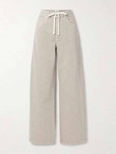 Citizens Of Humanity Brynn drawstring mid-rise wide-leg jeans at Collagerie