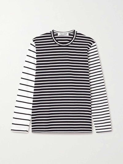 Comme Des Garçons Striped cotton-jersey t-shirt at Collagerie