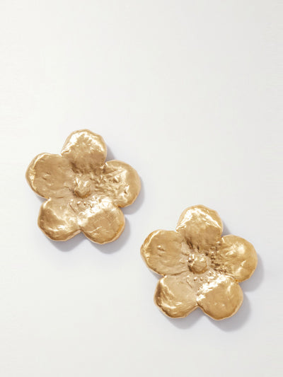 Completedworks Flower gold-plated earrings at Collagerie