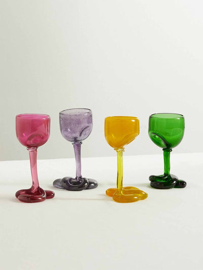 Completedworks Recycled-glass wine glasses (set of 4) at Collagerie