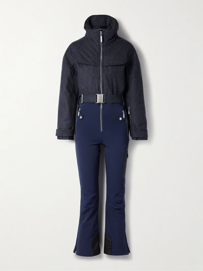 Cordova Eiger belted wool-blend and twill ski suit at Collagerie