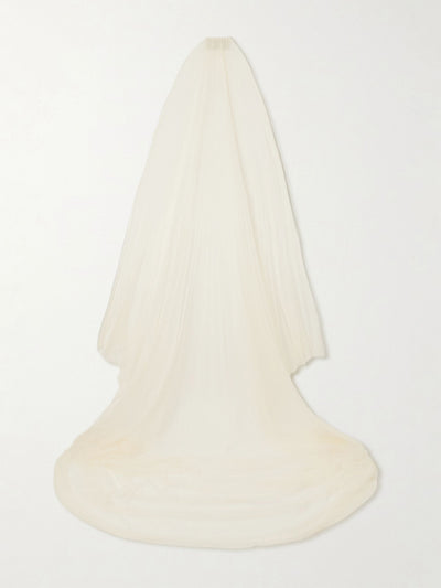 Danielle Frankel Pleated tulle veil at Collagerie