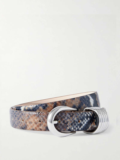 Déhanche Hollyhock snake-effect leather belt at Collagerie