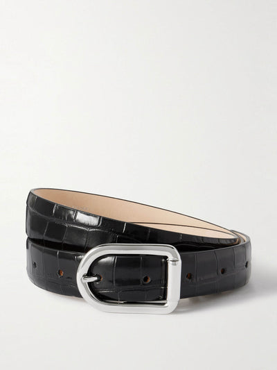 Déhanche Mija croc-effect leather belt at Collagerie