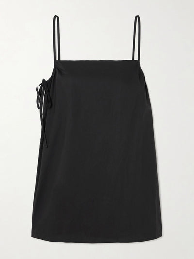 Deiji Studios Drawcurve tie-detailed organic cotton-poplin mini dress at Collagerie