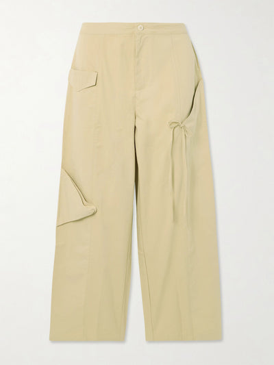 Deiji Studios Pocket embellished organic cotton-twill pants at Collagerie