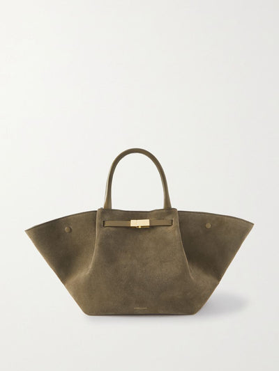 Demellier Green suede bag at Collagerie