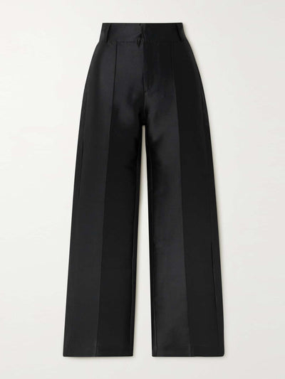 Destree Yoshitomo pleated faille wide-leg pants at Collagerie