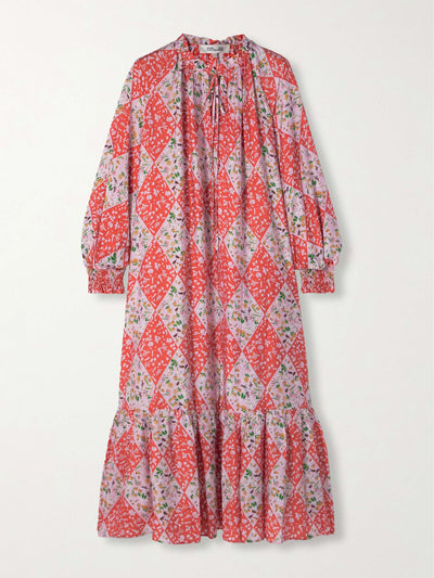 Diane Von Furstenberg Fortina printed voile maxi dress at Collagerie