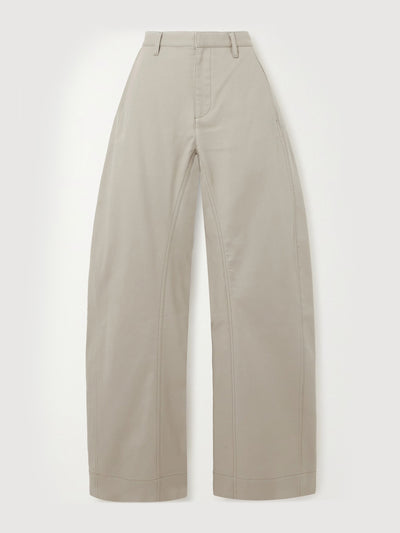 Dion Lee Beige organic cotton blend canvas wide leg pants at Collagerie