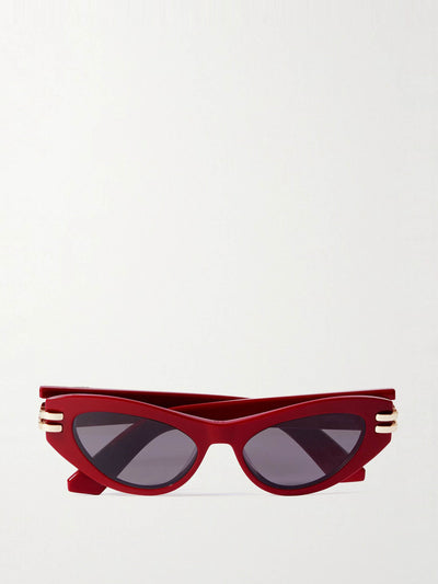 Dior Eyewear Cat-eye acetate and gold-tone sunglasses at Collagerie