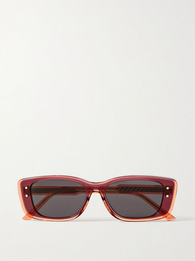 Dior Eyewear DiorHighlight S21 rectangular-frame acetate sunglasses in Burgundy at Collagerie