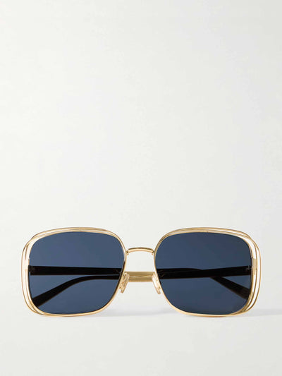 Dior Eyewear Fildior S1U oversized square-frame gold-tone sunglasses at Collagerie