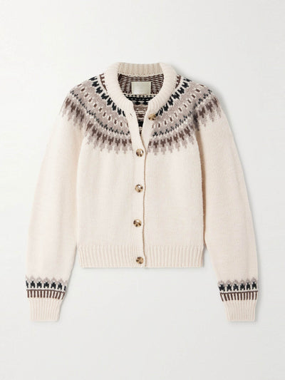 Dôen Clarke Fair Isle wool-blend cardigan at Collagerie