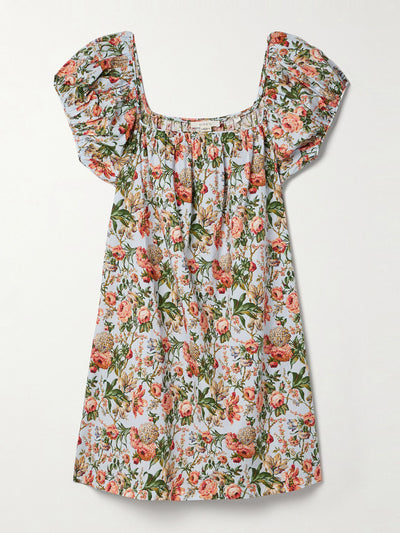 Dôen Julie floral-print cotton-poplin mini dress at Collagerie