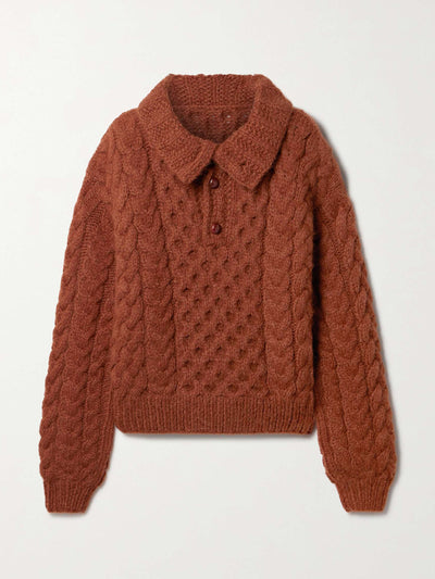 Dôen Nuage cable-knit alpaca and merino wool-blend sweater at Collagerie