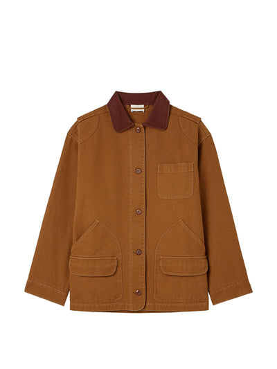 Dôen Pascual corduroy-trimmed cotton-canvas jacket at Collagerie