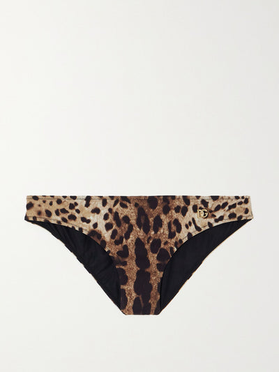 Dolce & Gabbana Leopard-print bikini briefs at Collagerie