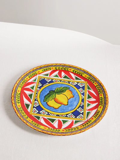 Dolce & Gabbana Painted porcelain charger plate at Collagerie