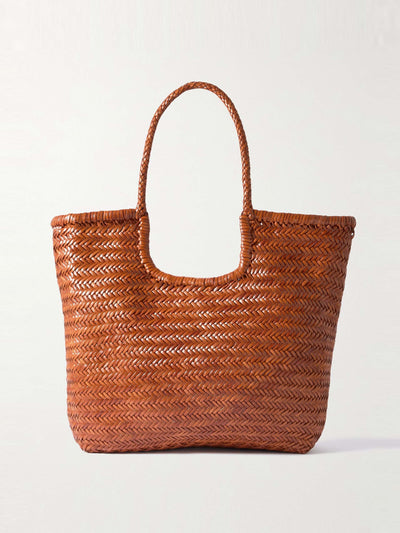 Dragon Diffusion NS Diagonal Triple Jump woven leather tote at Collagerie