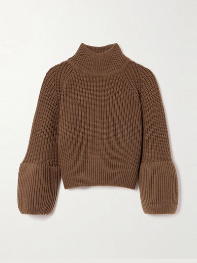 Dries Van Noten Teryn ribbed-knit wool turtleneck sweater at Collagerie