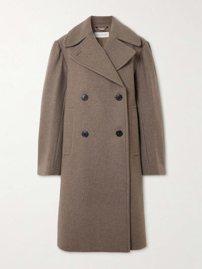 Dries Van Noten Oversized wool-blend double-breasted coat at Collagerie
