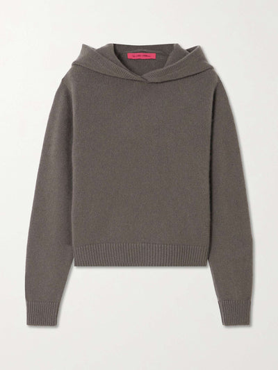 The Elder Statesman Cropped cashmere hoodie at Collagerie