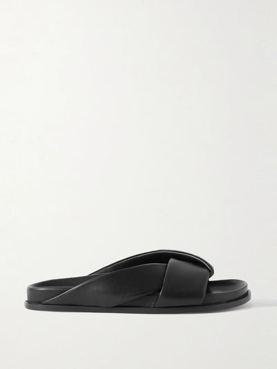 Emme Parsons Leather slides at Collagerie