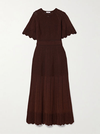 Eres Imaginaire pointelle-knit cotton-blend maxi dress at Collagerie