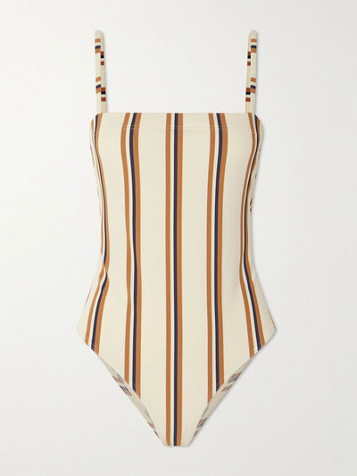 Eres Iode striped jacquard swimsuit at Collagerie