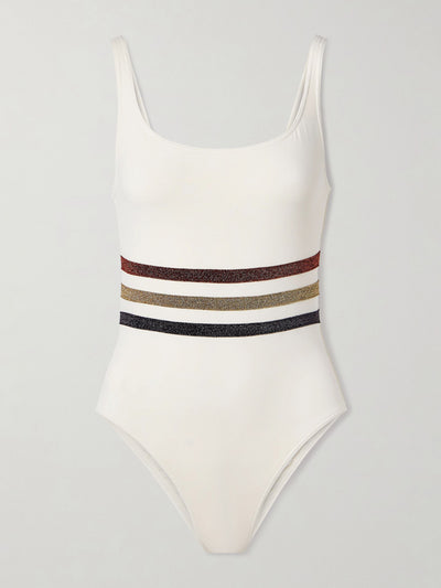 Eres Irisée Radieux metallic striped swimsuit at Collagerie