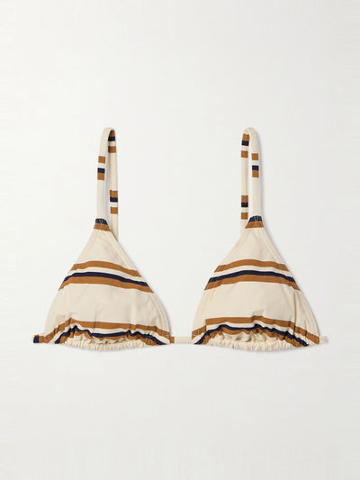 Eres Mariniere Flots striped triangle bikini top at Collagerie