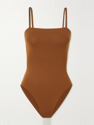 Eres Les Essentiels Aquarelle brown swimsuit at Collagerie