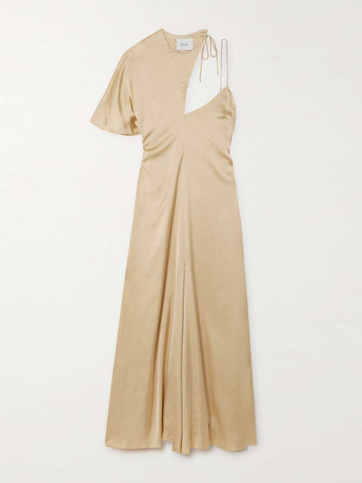 Esse Studios Lumiere Cascade asymmetric satin maxi dress at Collagerie