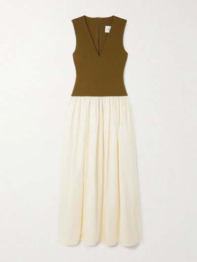 Esse Studios Stretch-knit and silk-crepe maxi dress at Collagerie