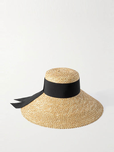 Eugenia Kim Mirabel grosgrain-trimmed straw sunhat at Collagerie