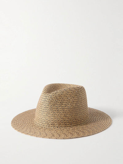 Eugenia Kim Courtney metallic straw fedora at Collagerie