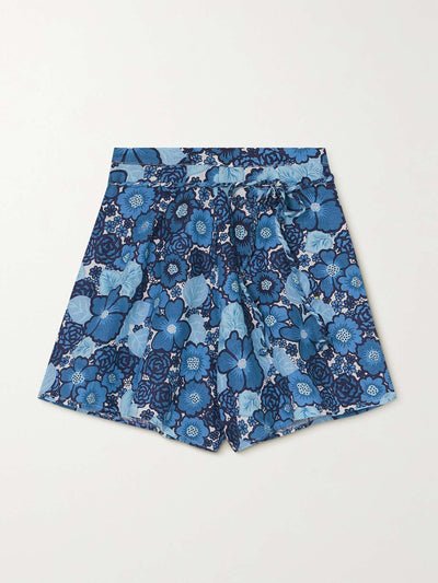 Faithfull The Brand Felia rope-trimmed floral-print linen shorts at Collagerie