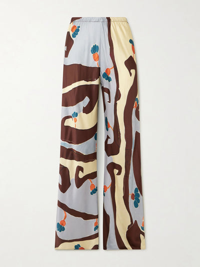 Faithfull Karys printed satin wide-leg pants at Collagerie