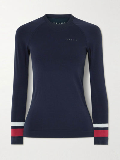 Falke Maximum Warm striped jersey base layer at Collagerie
