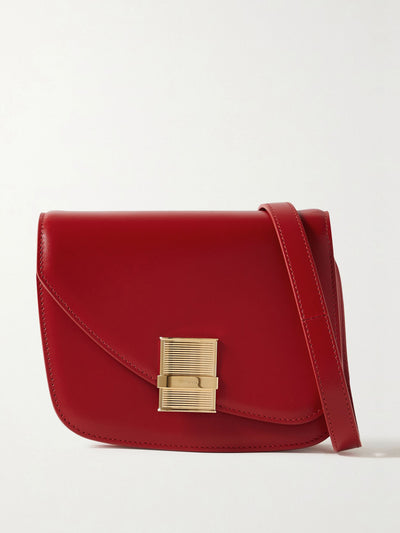 Ferragamo Fiamma embellished leather shoulder bag at Collagerie