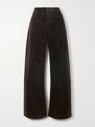 Frame Cotton-blend corduroy wide-leg pants at Collagerie