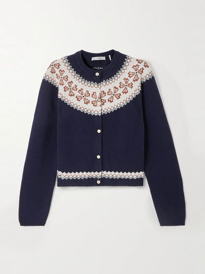 Frame Fair Isle cashmere cardigan at Collagerie