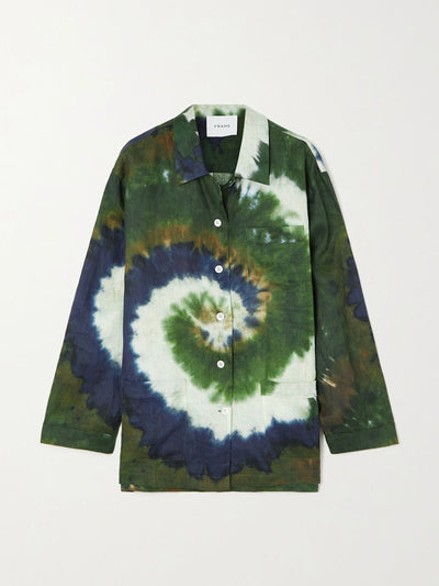 Frame x Julia Sarr-Jamois Tie-dyed linen shirt at Collagerie